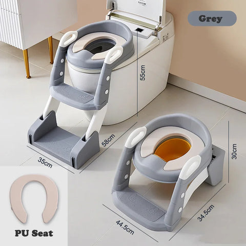 Newly Upgraded Portable Toilet Seat Children's Pot Foldable Potty Training Seat Step Stool Portable Potty Child Pot Bebe Toilett