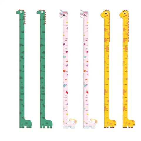 Cartoon Animals Height Measure Wall Sticker Giraffe Wallpaper for Kids Room Nursery Child Growth Ruler Growth Chart