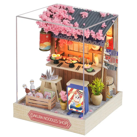 Milk Tea Mini Doll House DIY Kit For Making Room Toys Handmade 3D Puzzle Assembled Toys Birthday Gifts Wooden Crafts Dollhouse