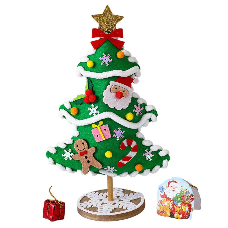 DIY Christmas Tree Crafts Kits for Children Christmas Decoration Handmade Toys Puzzle Craft Kit Children Toys Christmas Gifts