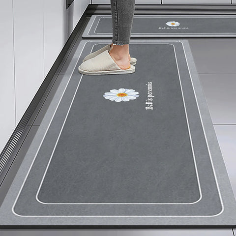 Non-slip Kitchen Mat Long Rugs Crystal Velvet Carpet for Living Room Absorbent Foot Mats Bedroom Doormat Alfombra Small Rugs