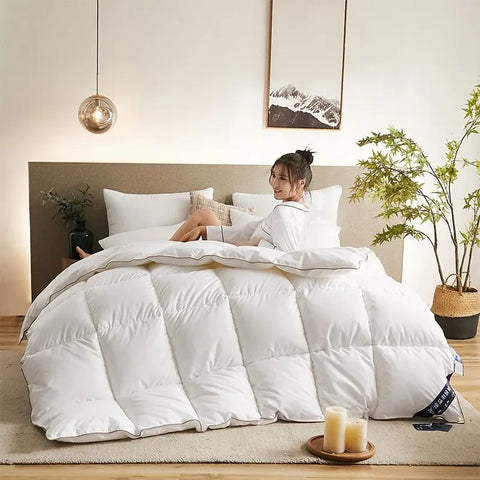 Thickened 95% White Goose Down quilt Comfortable and Breathable Duvet Ideal Gift for Students Winter cotton thick quilt core