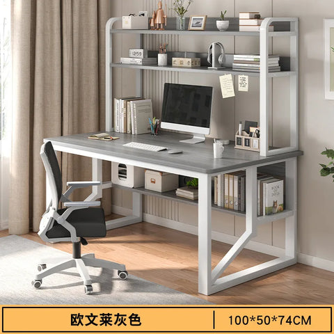 Computer Study Desk With Storage Bookshelf Office Workstation Organizer Desk for Home Students Professionals Length 100/120cm