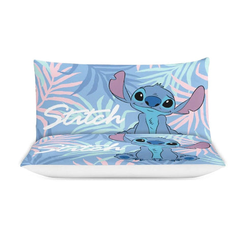 Duvet Cover Stitch Cute Cartoon Kids Duvet Cover Lightweight 3D Printing Anime Bedding Set, 2/3 Piece Bedding Set for Kids Adult