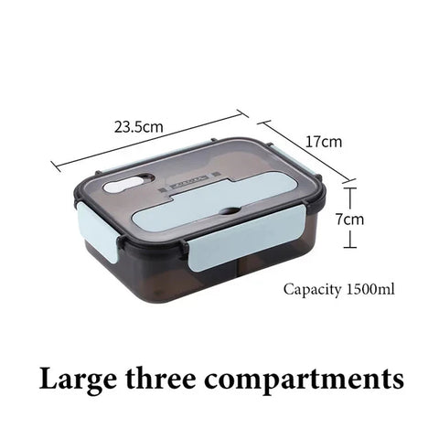 Stackable Bento Box Portable Cute Cartoon Children Lunch Box Double Layer Food Storage Container Eyeglass Bear Thermal Bento Box