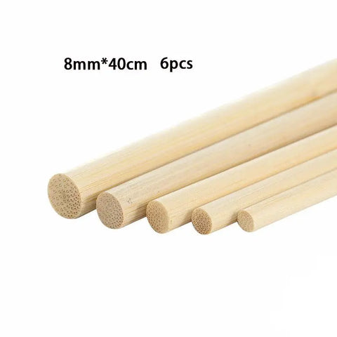 3-8mm Round Wooden Bamboo Sticks DIY Handmade Craft Making Small Wooden Stick Material For WoodworkingSupplies