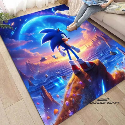Anime Characters S-Sonic Carpet for Living Room Home Sofa Decoration,Children Game Large Decor Floor Mat Yoga Mat Large Carpet