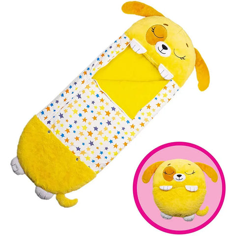 Children's Cartoon Sleeping Bag with Pillow for Birthday Gift Kids Comfy Plush Warm Sleepy Sack Animal Boys Girls Soft Sleepsack