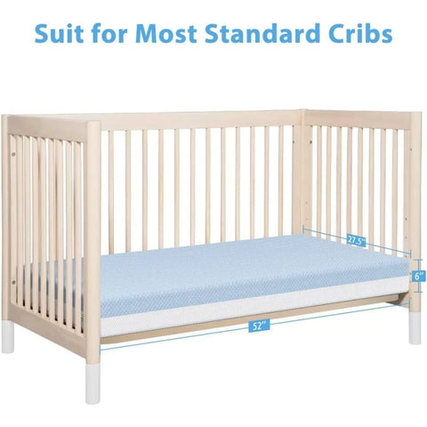 Crib Mattress, Dual Sided Comfort Memory Foam Toddler Bed Mattress, Triple-Layer Breathable Premium Baby Mattress