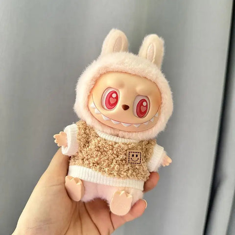 Mini Plush Doll'S Clothes Outfit Accessories For Korea Kpop Exo Labubu V1 V2 Idol Dolls Goose Dinosaur Macaron Clothing Gift