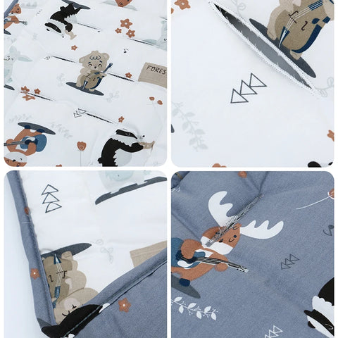 Comfortable Cotton Baby Stroller Pad Four Seasons General Soft Seat Cushion Child Cart Seat Mat Kids Pushchair Cushion For 0-27M