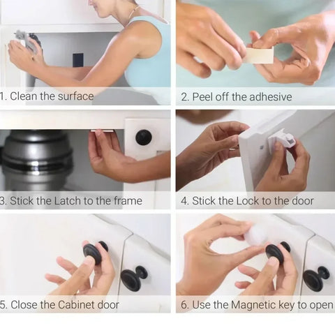 Magnetic Children's Lock for Extra Cabinet Door Safety: A Must-Have for Parents  Drawer Lock  Baby Protection  Baby Safety Lock