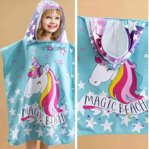 Baby Bath Towel Christmas Towel Baby Gifts For Newborn Muselina Bebe Beach Towels Blue Unicorn Hooded Sherpa For 0-12Years