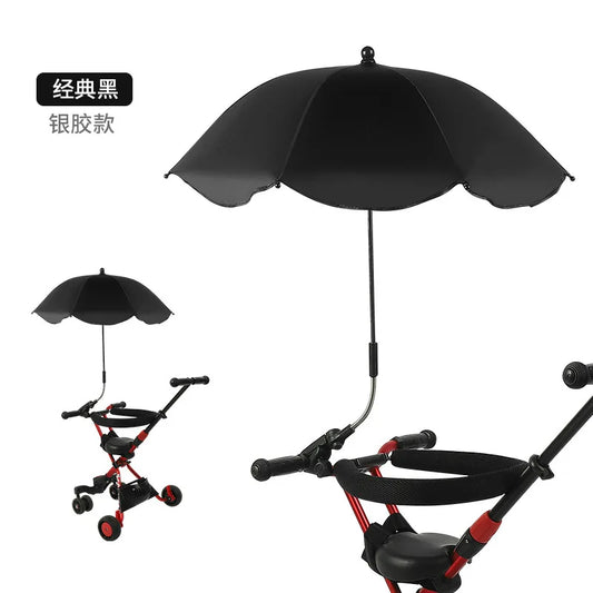 Universal Baby Car Pram Umbrella Adjustable Shade Umbrella Uv Sunshade For Stroller Accessories Sun Visor Portable Parasol Items