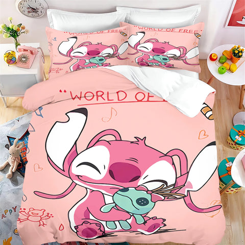 Stitch Quilt Cover Cartoon Anime Duvet Printed comforter 100% Polyester Bedding Twin Size children Gift Various Sizes