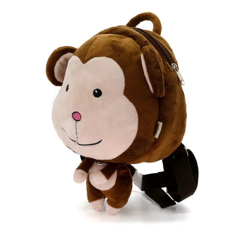 New Cartoon Anti-walking Lost Shoulder Backpack Baby Girls Boys Plush Small Bags With Traction Rope Anti-lost Toddler Schoolbag