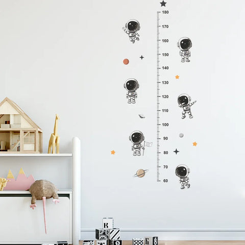 Cartoon Animals Height Measure Wall Sticker Unicorn Dinosaur Wallpaper For Kids Room Nursery Child Growth Ruler Growth Chart