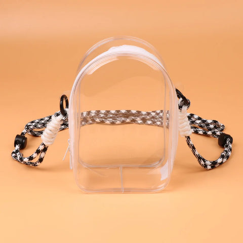 Labubu Protect Case Labubu Sitting Party 15/17cm Cotton Doll Shoulder Pain Bag PVC Storage Bag Labubu Walk Bag Dustproof