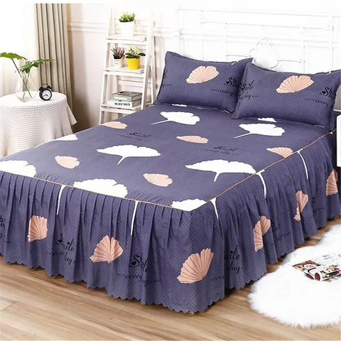 3pcs Bedding Bed Skirt With 2pcs Pillowcases Wedding Bedspread Bed Sheet Mattress Cover Full Twin Queen King Size Bedsheets