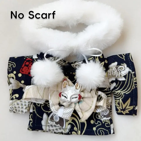 For 15/17cm Labubu Doll Summer Fresh Style Japan Kimono Set Gentle Light Color Clothes Doll Accessories