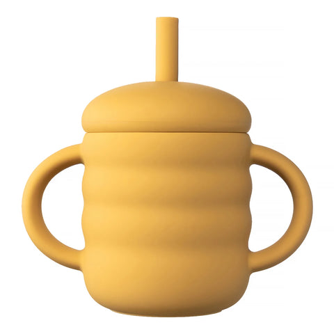 Baby Silicone Cups Straw Thread Cup BPA-Free Portable Storage Snack Container Feeding Cup For Kids Leakproof Learning Drink Cup