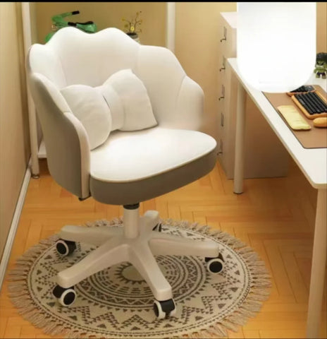 Office Chair Cute Petal Desk Chair, Modern Fabric Home Butterfly Chairs Height Adjustable Chair Makeup Chairs Computer Chairs