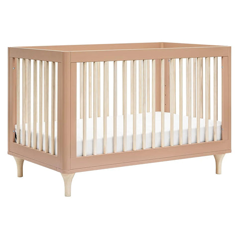 Lolly 3-in-1 Convertible Crib with Toddler Bed Conversion Kit in Washed Natural/Acrylic, Greenguard Gold Certified