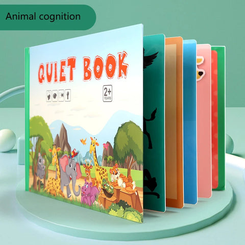 Montessori My First Busy Book Paste Quiet Book Children Toy Animal Numbers Matching Puzzle Game Educational Toys for Kids Gifts