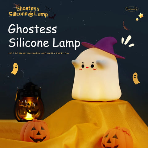 Pumpkin Halloween Led Night Light Ghost Table Lamp Book Light Cute Cartoon Birthday Gifts for Kids Nursery Bedroom Bedside Sleep