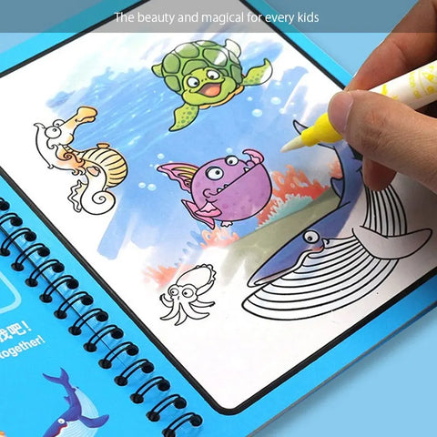 Children DIY Magical Water Painting Book Toddler Early Education Toys Reusable Magic Drawing Coloring Creativity Board For Kids