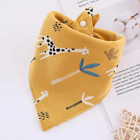 Baby Bibs Cotton Cute Animal Print Saliva Towel Bandana Bibs Newborn Teething Drooling Bib Unisex Feeding Apron For Boy Girl