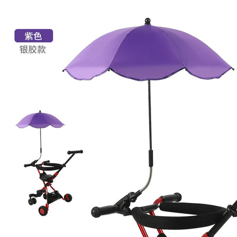 Universal Baby Car Pram Umbrella Adjustable Shade Umbrella Uv Sunshade For Stroller Accessories Sun Visor Portable Parasol Items