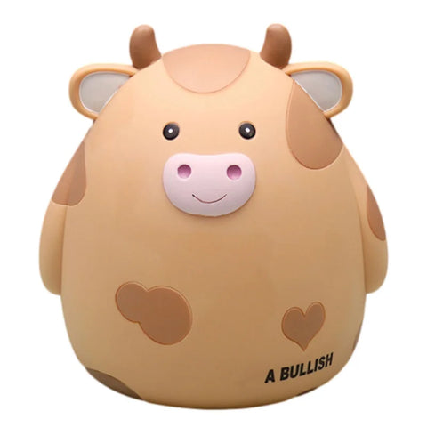 1PC Cute Cow Piggy Bank Money Plastic Coin For Attracting Money Jar Coins Money Box Large Savings Box Coins Child Brithday Gift