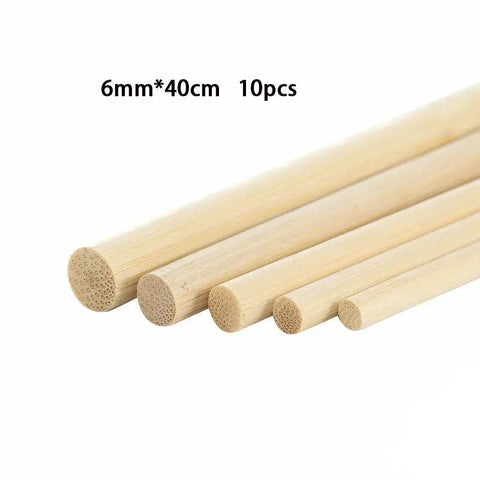 3-8mm Round Wooden Bamboo Sticks DIY Handmade Craft Making Small Wooden Stick Material For WoodworkingSupplies