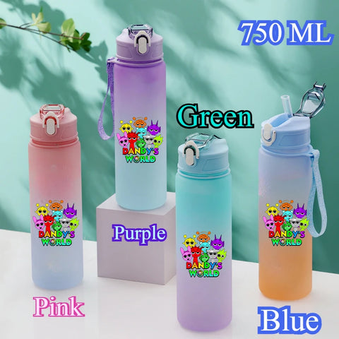 750ML Gradient Color Bottle Sprunki Sprunki Incredibox Sprunki Game Cartoon Drinking Water Cup Kids Birthday Christmas Gift