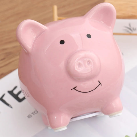 Imikeya Ceramic Piggy Bank Cute Pig Money Bank Coin Bank Girls Boys Decorative Coin Bank Money Saver Gift