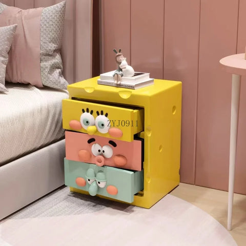 *New creative cartoon bedside table children's home bedroom storage cabinet living room sofa corner table bedroom furniture