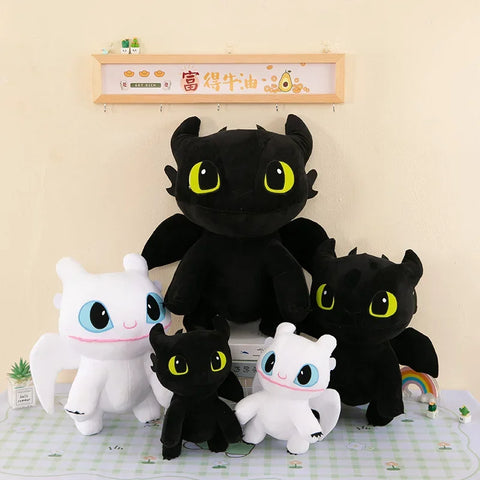 Toothless Dragon Plush Body Pillow Cute Cartoon Stuffed Cushion Soft Kawaii Decorative Body Pillow Sleeping Back Cushion Decor