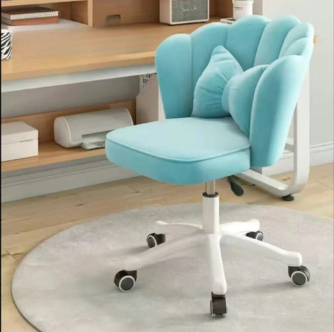 Office Chair Cute Petal Desk Chair, Modern Fabric Home Butterfly Chairs Height Adjustable Chair Makeup Chairs Computer Chairs