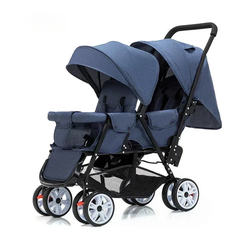 Twin strollers kids two seats strollers foldable carriage Double baby stroller Front and rear seats