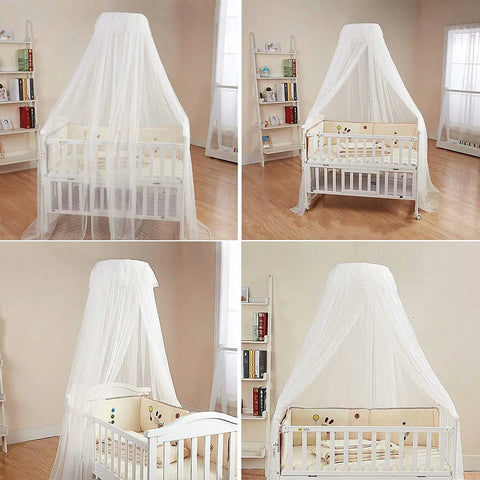 Baby Canopy Infant Toddler Bed Dome Cot Mosquito Netting Hanging Bed Net Mosquito Bar Frame PalaceStyle Crib Bedding Accessories