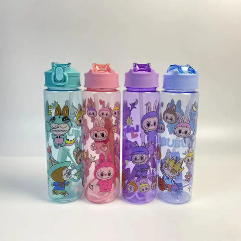 cartoon Water Cup High Aesthetic Tea Cup Design Sense Straw Cups with Women's Cartoon Pattern Outdoors Water Cup Kid Gifts Toys