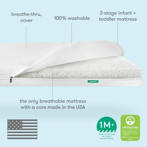 Essential Crib Mattress | Baby Mattress for Crib, Dual-Layer, Safe, 100% Breathable & Machine Washable Infant Crib Mattress