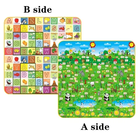 200cm*180cm Thick Baby Crawling Play Mats Cartoon Lion Giraffe Folding Mat Carpet Play Mat for Children's Safety Mat Rug Playmat