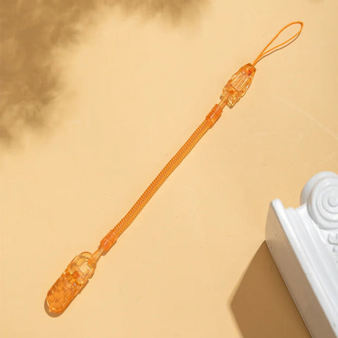 Spring Pacifier Chain For Universal Pacifier To Prevent Falling Anti Drop With Plastic Clip For Clothes Soother Chains