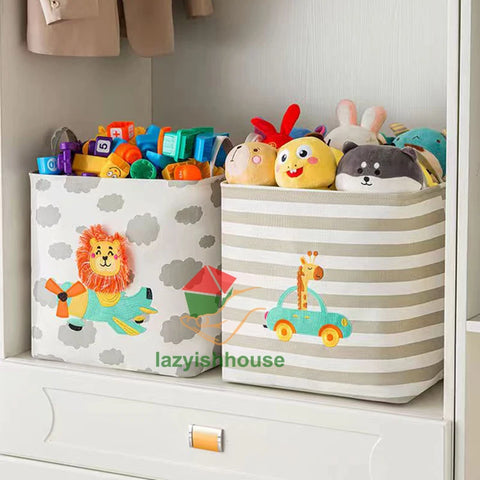 Folding Storage Basket Linen Storage Fabric Wardrobe Office Bedroom Closet Toys Laundry Basket With Handle Storage Organizer new
