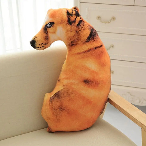 Soft Lifelike Animal Throw Pillow Hound Plush Creative Cushion 3D Dog Pillow Office