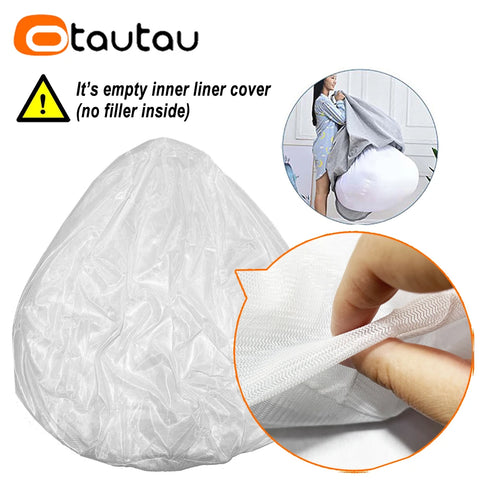 OTAUTAU Adults Children Corduroy Bean Bag Cover Without Filler Beanbag Pouf Chair Puff Salon Corner Seat Game Movie Sac DD005