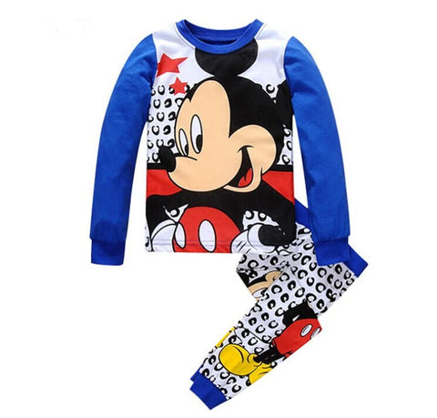 New Spring Autumn Children's Clothing Sets Mickey Cartoon Minnie girl boy Pajamas Kids Set Boys Sleepwear Baby Girls Pyjamas