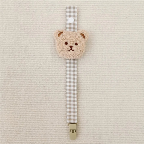 Cute Bear Baby Pacifier Clip Chain Dummy Holder Soother Pacifier Clips Strap Nipple Holder Infant Feeding Babies Accessories